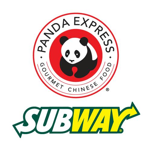 Crave Panda Express and Subway logos